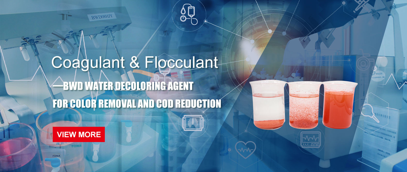 Qualidade Água que refina produtos químicos fábrica