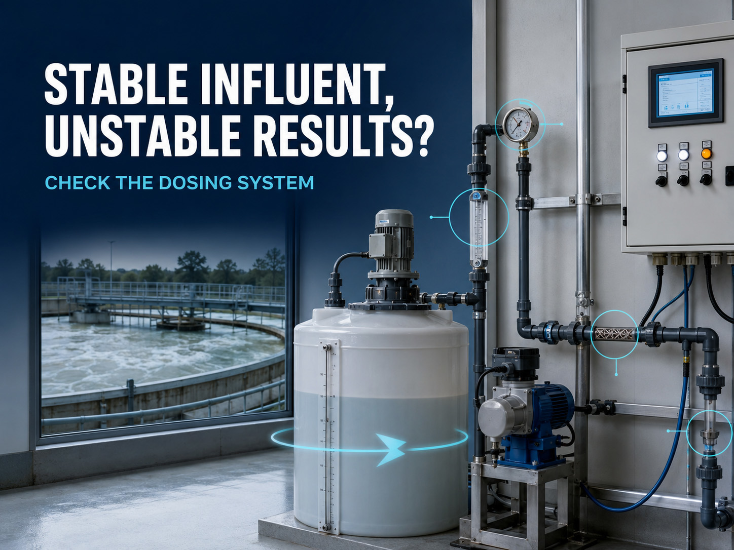 Últimos blogs da empresa sobre Influent Estável, mas Resultados de Tratamento Instáveis? Verifique o Sistema de Dosagem Química