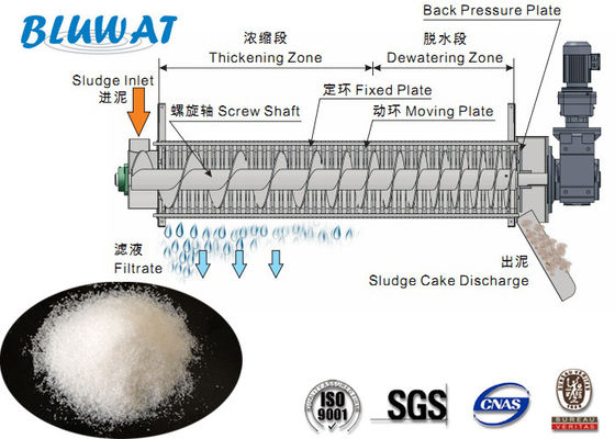 comprar Floculante Cationic de secagem CPAM do Polyelectrolyte de Blufloc do polímero da lama fabricação em linha