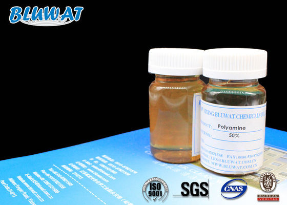 comprar Poliamina líquida Cationic do polímero 50% do amônio quaternário do tratamento da água fabricação em linha