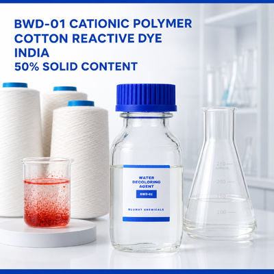 Comprar 50% BWD-01 Polímero catiônico para tratamento de águas residuais com corantes reativos de algodão na Índia fabricação em linha