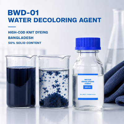 Comprar BWD-01 Agente descolorente à água de 50% a 55% para efluentes de tingimento de malha com alto teor de COD em Bangladesh fabricação em linha