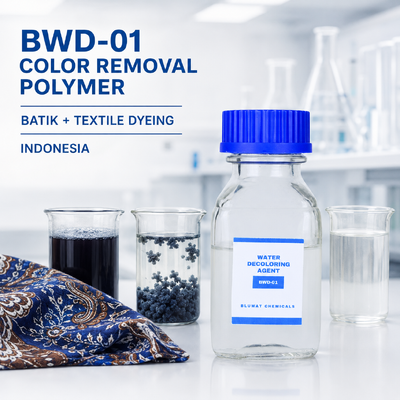 Comprar Polímero Catiônico Removedor de Cor BWD-01 para Efluentes de Batik e Tingimento Têxtil na Indonésia fabricação em linha