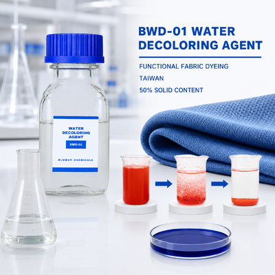 Comprar Agente de descoloração de água BWD-01 para águas residuais de tingimento de tecidos funcionais em Taiwan fabricação em linha
