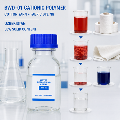 Comprar BWD-01 Polímero catiônico para tintura de fios de algodão e tecidos Águas residuais no Uzbequistão fabricação em linha