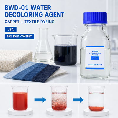 Comprar BWD-01 Agente descolorente para água com 50% de teor sólido para tratamento de águas residuais têxteis utilizando polímeros catiônicos fabricação em linha