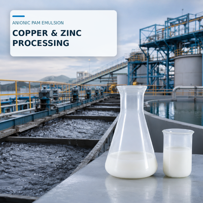 Comprar Emulsão de poliacrilamida aniônica para processamento de minerais de cobre e zinco com peso molecular muito elevado em formulações à base de óleo e à base de água fabricação em linha