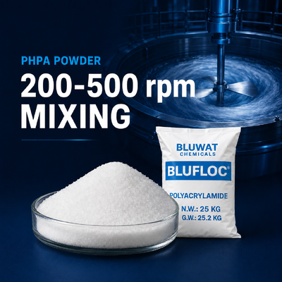 Comprar PHPA em pó Mistura a 200-500 rpm com hidratação de uma hora fabricação em linha