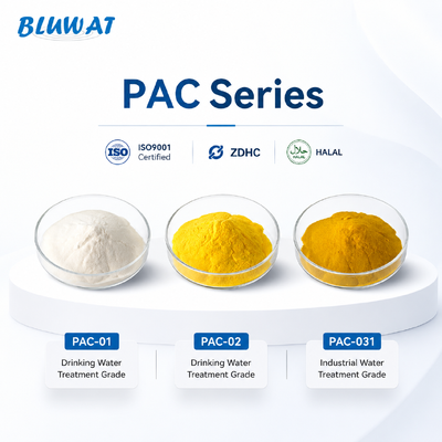 Comprar Polyalumínio cloreto PAC em pó para água potável e tratamento de águas residuais industriais na Rússia e na CEI fabricação em linha