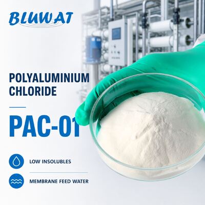 Comprar 0,1% Máx. Insolúveis Pó Branco Saco de 25kg PAC-01 Cloreto de Polialumínio para Água de Alimentação de Membrana fabricação em linha