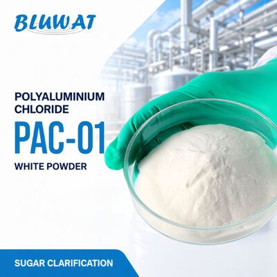 Comprar 45-55% Basicidade Pó Branco PAC-01 Cloreto de Polialumínio para Clarificação de Açúcar fabricação em linha