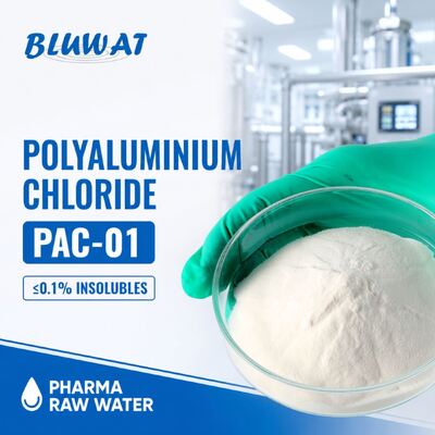 Comprar PAC-01 Cloreto de Polialumínio Seco por Aspersão com Máximo de 0,1% de Insolúveis para Pré-tratamento de Água Bruta Farmacêutica fabricação em linha