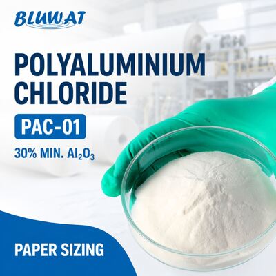 Comprar 30% Min. Al2O3 Pó branco PAC-01 Cloreto de polialumínio para dimensionamento e retenção de papel fabricação em linha