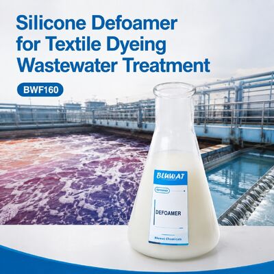 Comprar Desinfetante de emulsão de silicone não nônico para tintura de têxteis Tratamento de águas residuais com 50-300 ppm Dosagem fabricação em linha