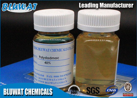 A água do coagulante de Polydadmac que refina produtos químicos ilumina - produtos químicos amarelos da purificação de água dos produtos químicos da impressão de matéria têxtil