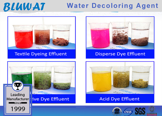 O produto químico líquido do tratamento da efluência do agente de Decoloring da água para a cor remove a diminuição do BACALHAU