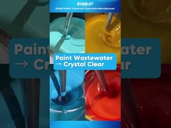 Tratamento de Efluentes de Tinta | Demonstração de Água Clara com Floculantes e PAM #shorts #tratamentodeesgoto